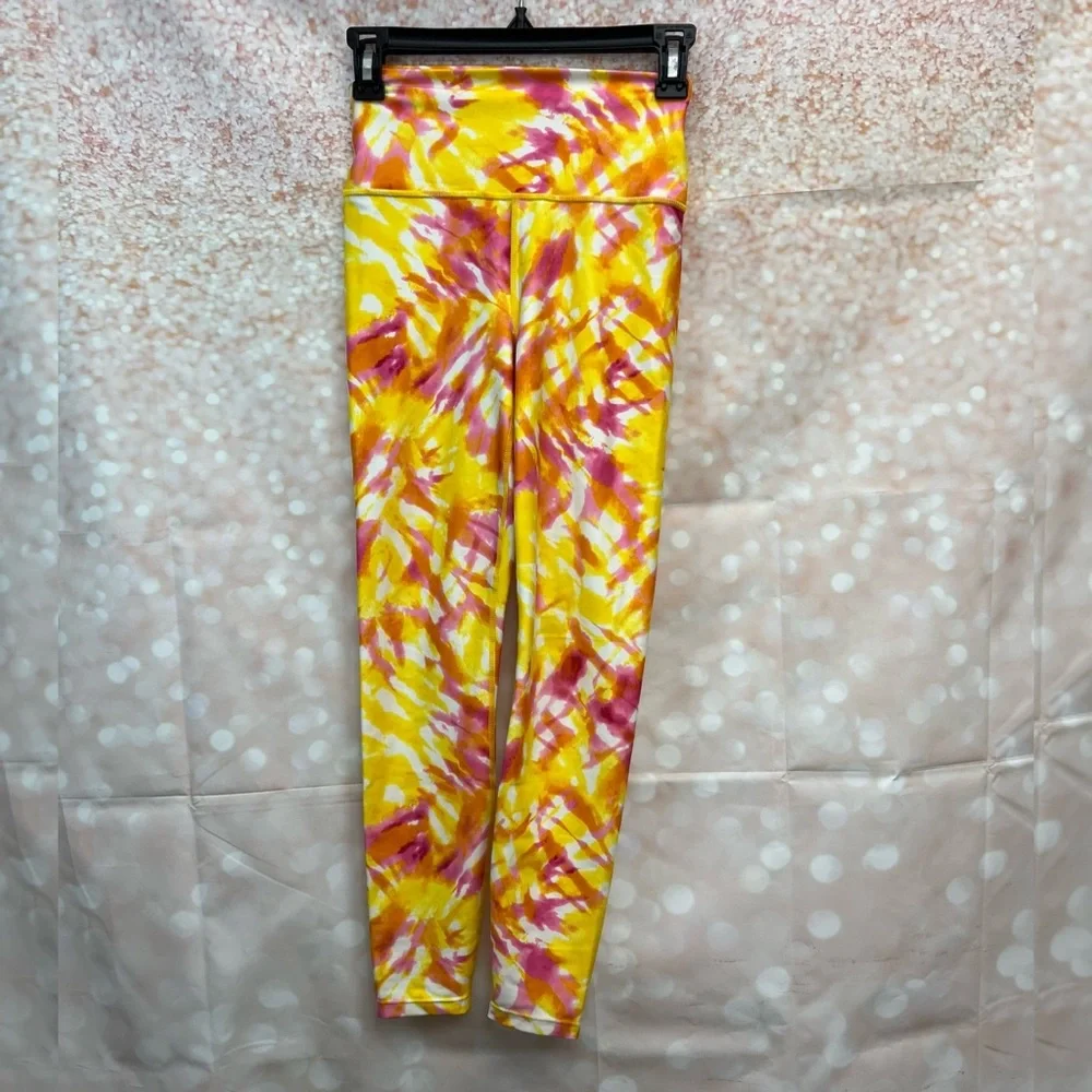 NEW Carbon38 Printed High Rise 7/8 Legging In Multi Tie Dye - Picture 2 of 11